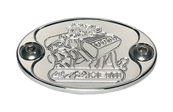 Custom Polished Aluminum Car Badge Emblem 472 HEMI Gen II Engine Graphic - USA