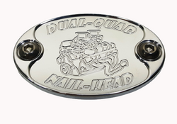 Custom Polished Aluminum Car Badge Emblem Buick Nailhead Dual-Quad Engine - USA
