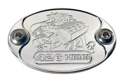 Mad4Metal Custom Polished Aluminum Car Badge Emblem "fits" 426 Hemi Engine  - USA