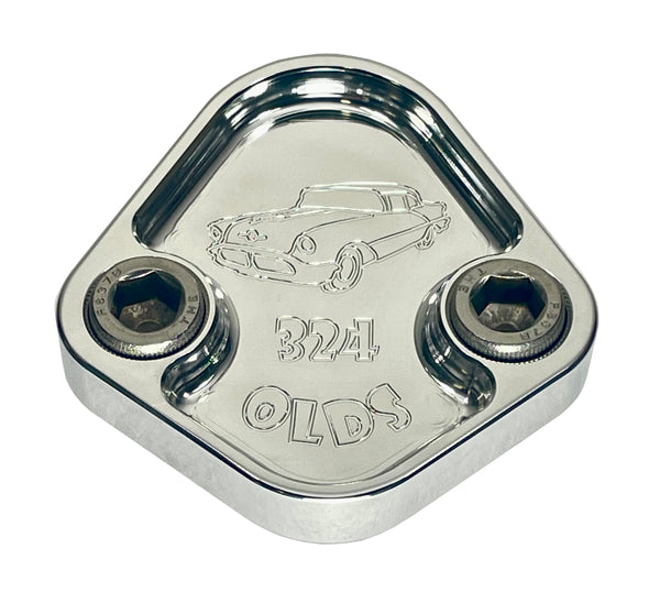 Fuel Pump Block Off Plate Fits Oldsmobile 324 Engines Billet CNC