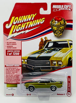 1971 Buick GSX Johnny Lightning Muscle Cars USA Lime Mist Poly R2 Die Cast Car 1:64
