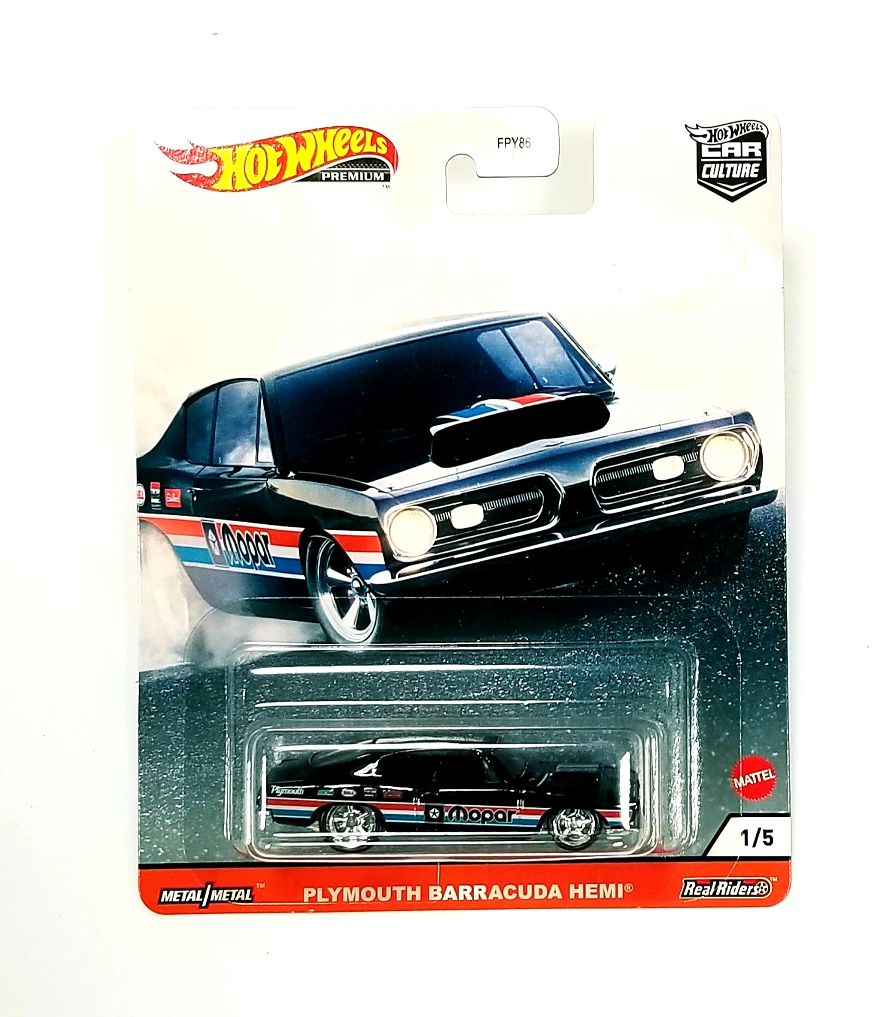 1968 Plymouth Barracuda HEMI Hot Wheels Premium Car Culture 1/5 Black 1:64