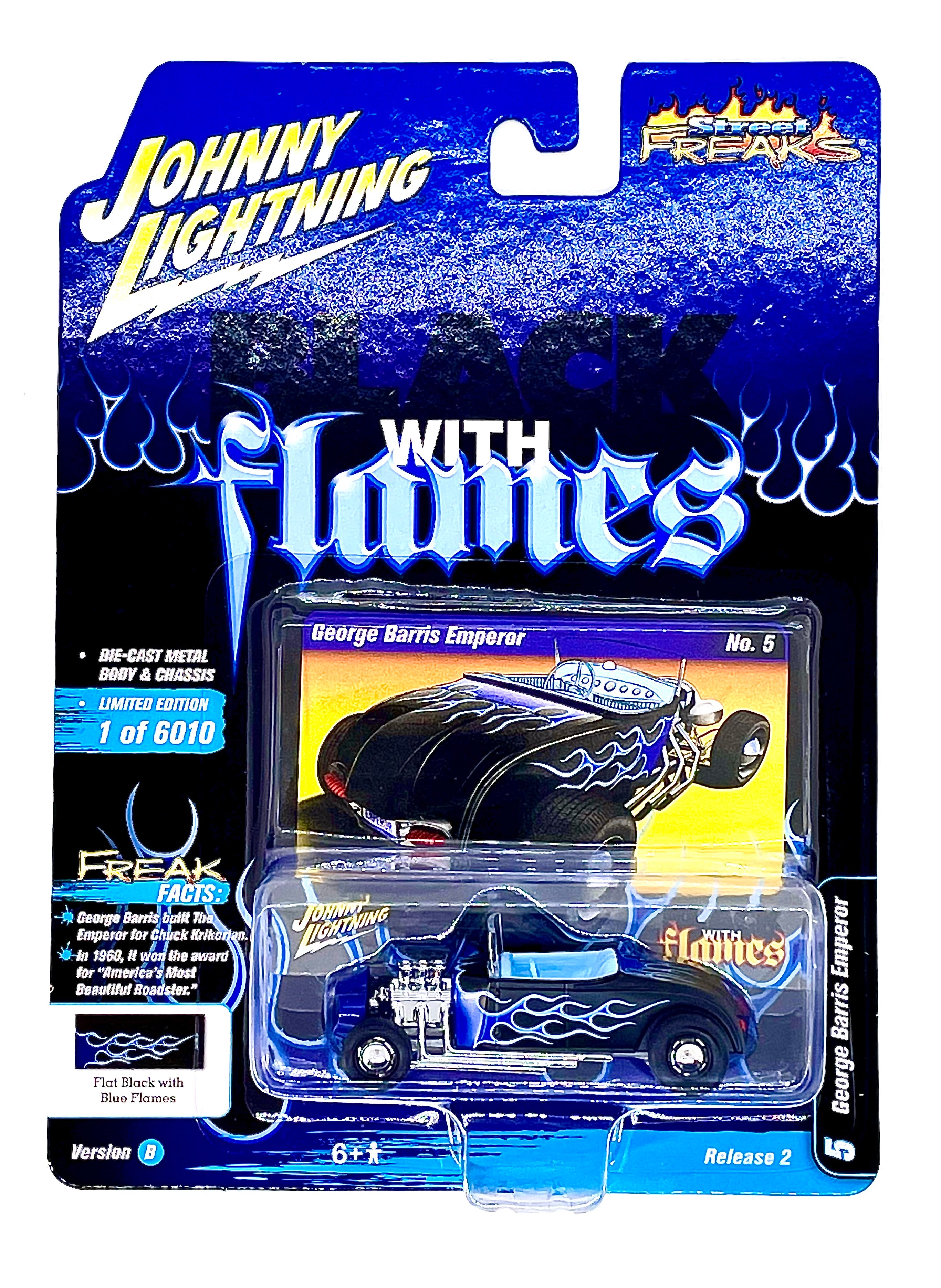 Johnny Lightning George Barris Emporer No.5 Street Freaks Flat Black R2 Die Cast Car 1:64