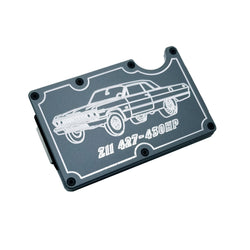 Mens Credit Card Wallet Slim,Metal Aluminum RFID Blocking, 1963 Chevy Impala Z11