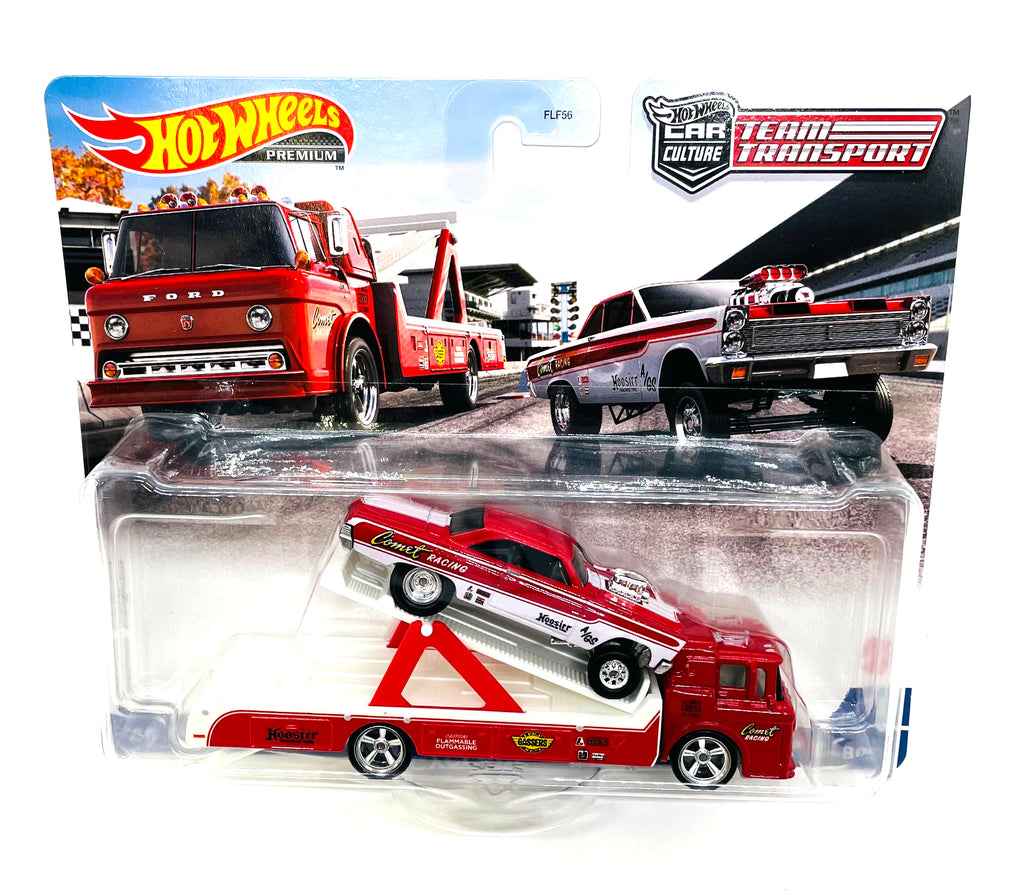 Hot Wheels Premium 65 Mercury Comet Cyclone Ford C-800 Hauler #28 Car  Culture Team Transport 1:64