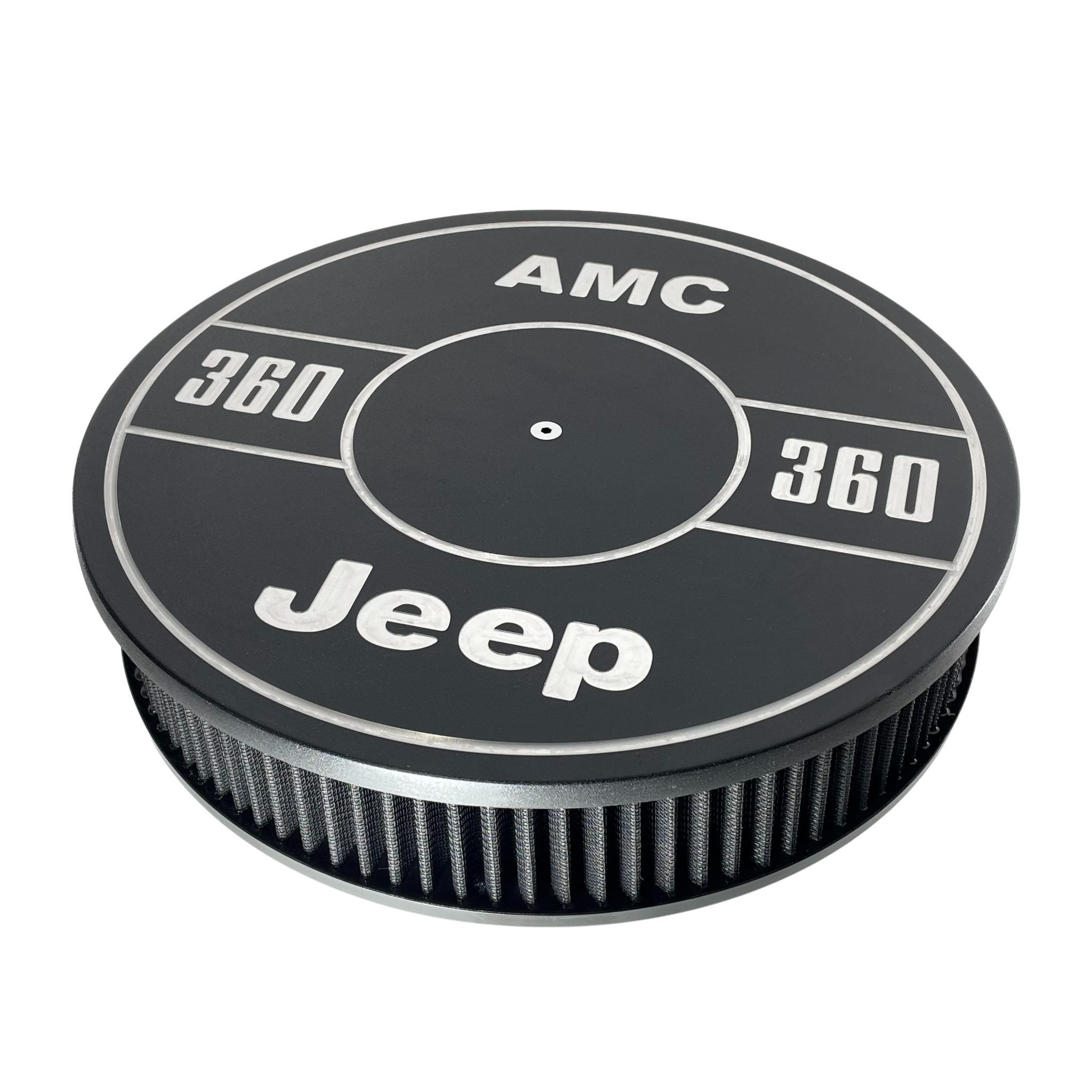 Complete AMC 360 air cleaner kit with chrome hardware for Jeep CJ V8 performance applications