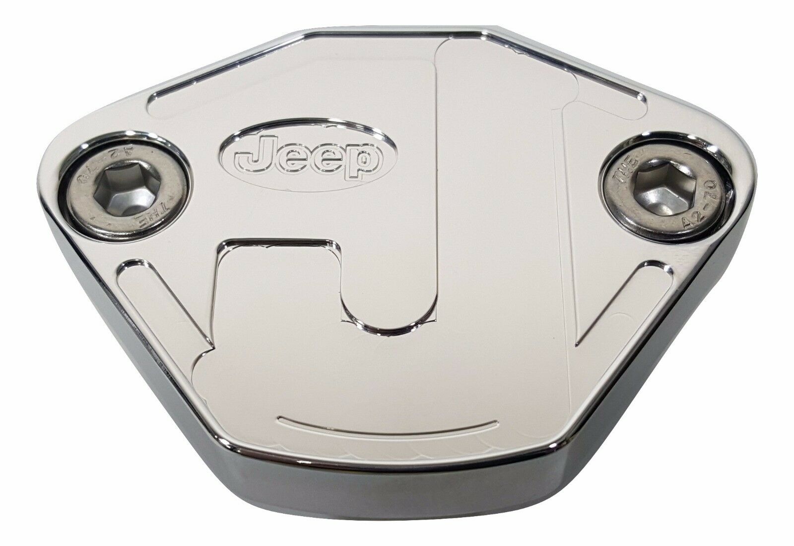EGR Cover with deep engraved AMC Jeep Super-J logo for pre-1987 universal rebuild storage applications USA-made premium EGR-5003