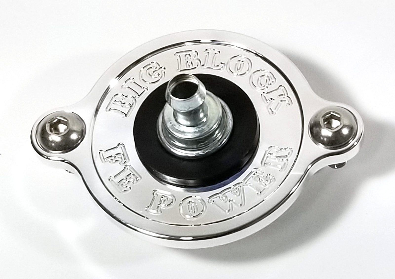 Engraved text intake manifold breather plate fits Ford FE 352 360 390 427 428 complete PCV kit polished aluminum M1002