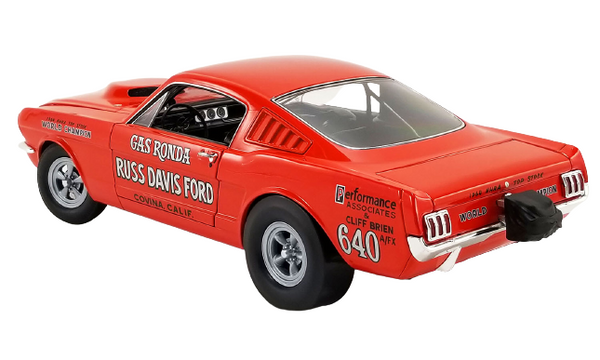 1965 Ford Mustang A/FX Russ David Ford Gas Ronda Die Cast Car ACME A1801840 1:18