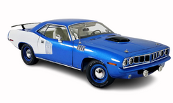 1971 Plymouth HEMI Cuda in B5 Blue Ltd. Ed. ACME Die Cast Car A1806123 1:18