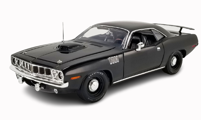 1971 Plymouth HEMI Cuda in Black  Ltd. Ed. ACME Die Cast Car A1806124 1:18