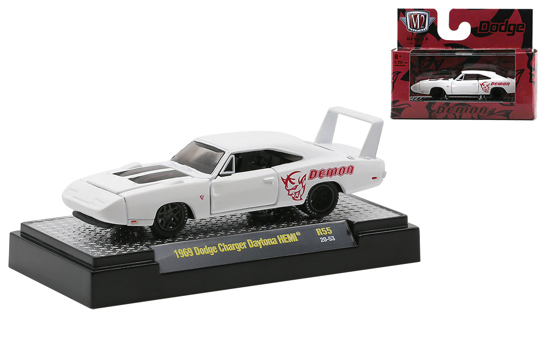 M2 Machines 1 64 Diecast Cars 1969 Dodge Charger Daytona HEMI Demon R55